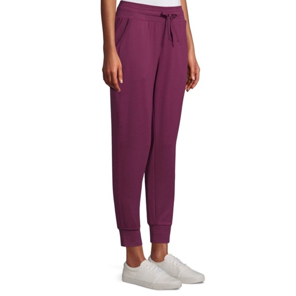 Wine Active Womens Mid Rise Cuffed Track Pant - Picture 3 of 4